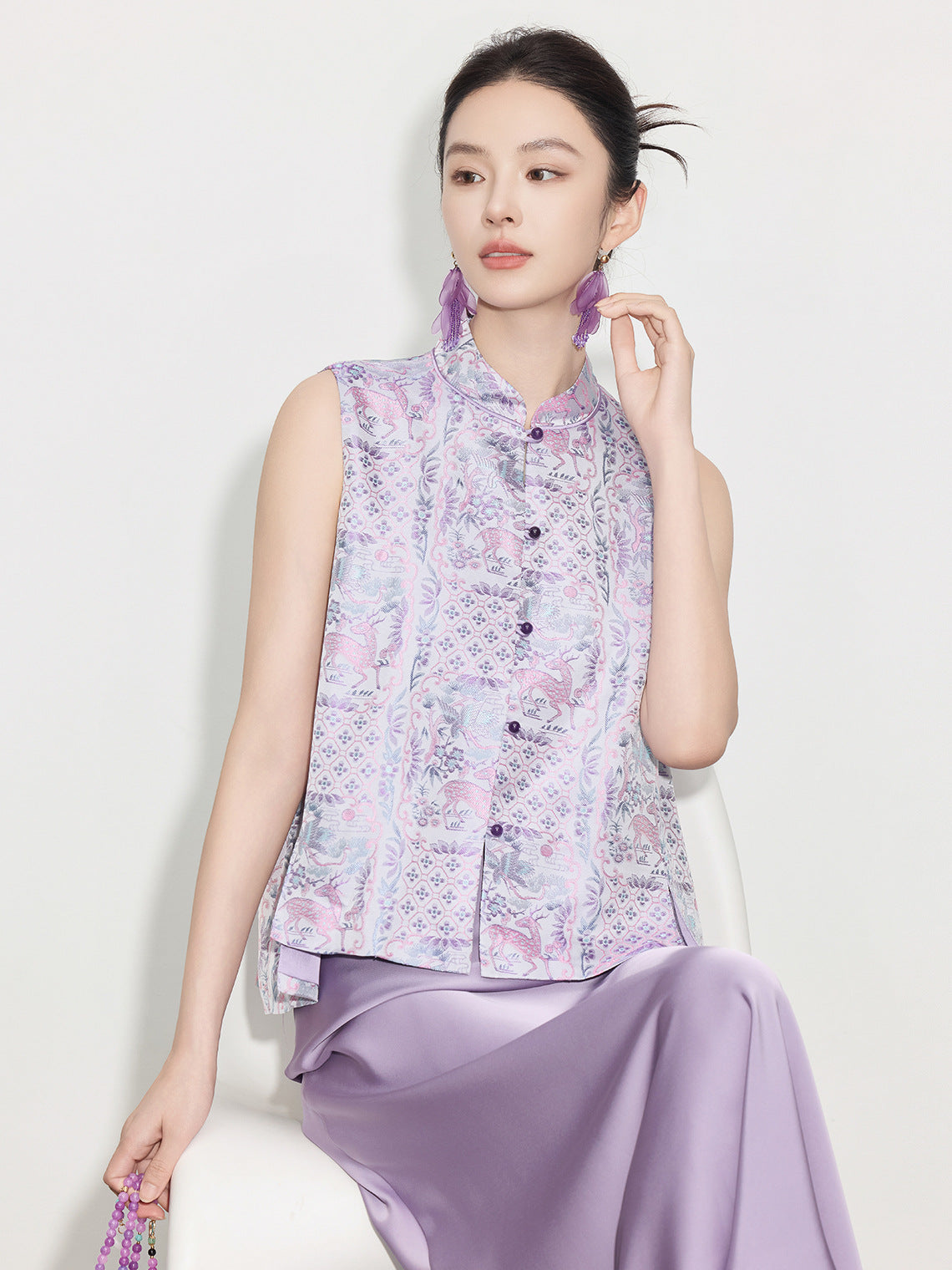 High-End Chinese Style Summer Design Vest Top