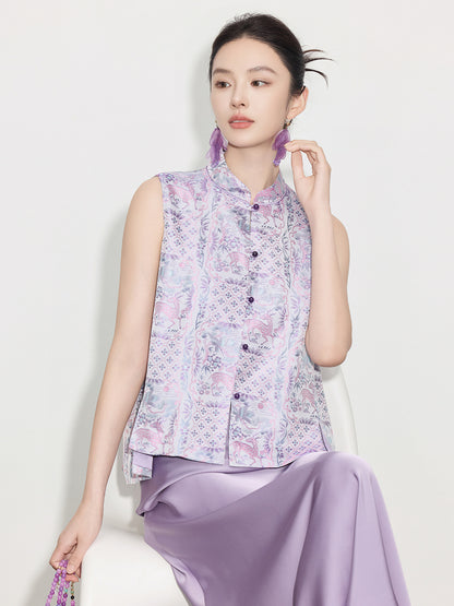 High-End Chinese Style Summer Design Vest Top