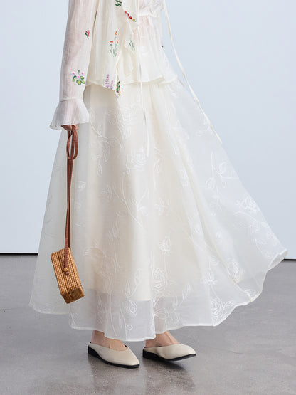 Chic Summer Lace Half Skirt for Women, Elegant and Puffy