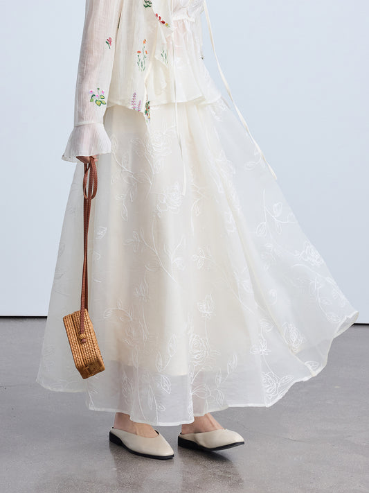 Chic Summer Lace Half Skirt for Women, Elegant and Puffy