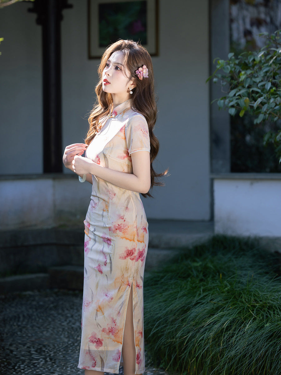 New Chinese Style Qipao – Simple Elegant Women's Dress