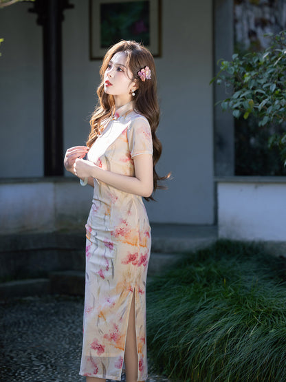 New Chinese Style Qipao – Simple Elegant Women's Dress