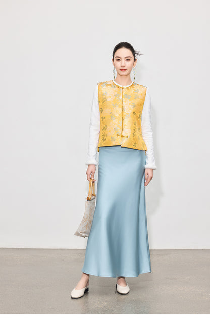 Stylish Retro Jacquard Vest for Women