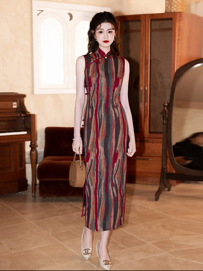 Elegant Sleeveless Cheongsam – Youth Retro High-End Dress