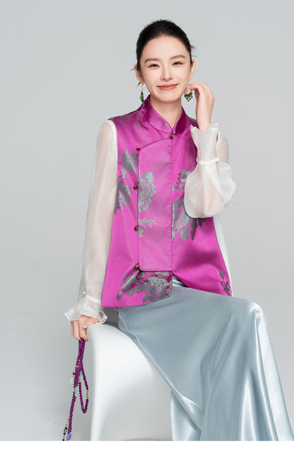 Stylish Jacquard Sleeveless Vest