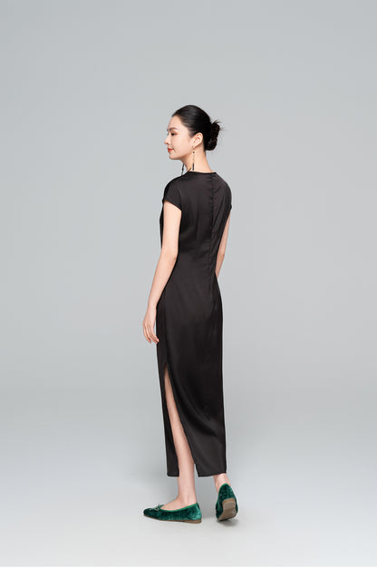 Artistic Improved Qipao – New Chinese Retro Side-Slit Dress