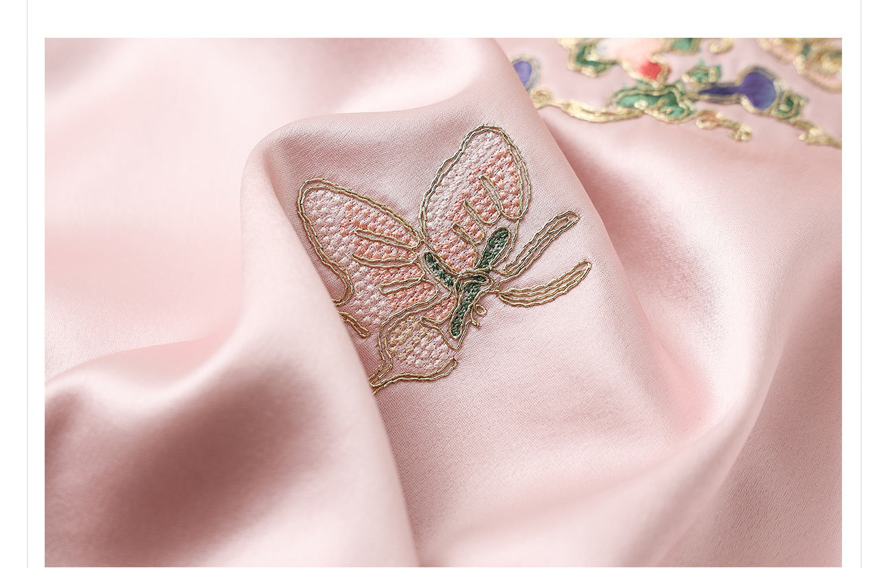 2026 Autumn New Chinese Style Printed Embroidered Acetate Coat for Women