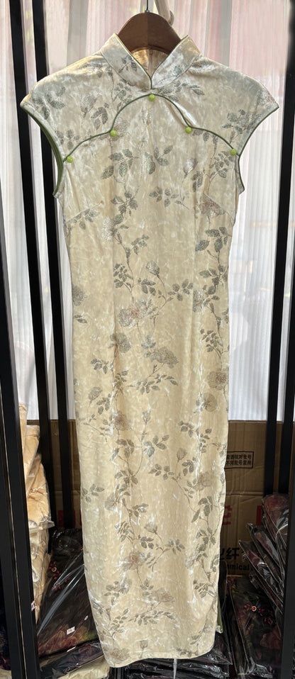 New Chinese Style Cheongsam – Blue Elegant Daily Dress