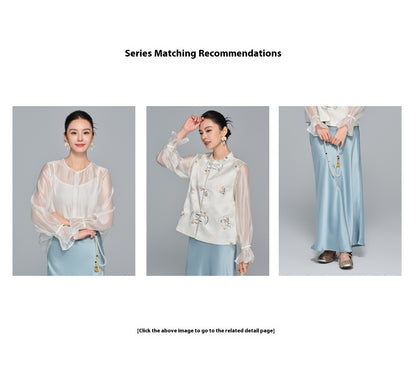 Jacquard Embroidered Stand Collar Vest