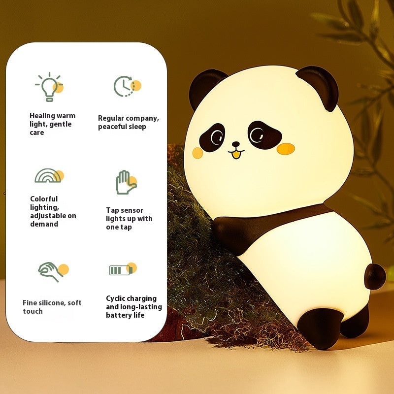 Panda Silicone Night Lamp USB Rechargeable Adjustable Bedside Lamp
