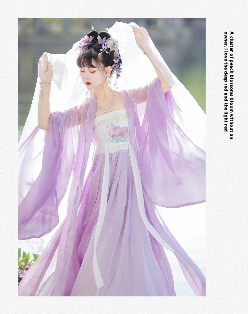 Oriental Ancient Hanfu — Restored Fairy Purple Spring Summer Set