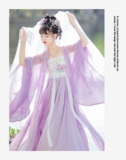 Oriental Ancient Hanfu — Restored Fairy Purple Spring Summer Set