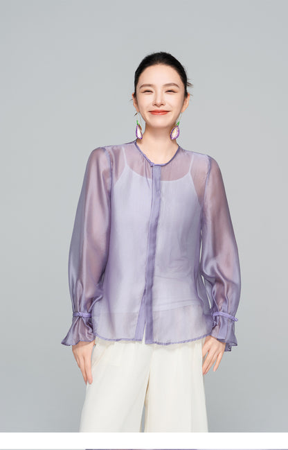 High-End Lightweight Bell Sleeve Top for Women