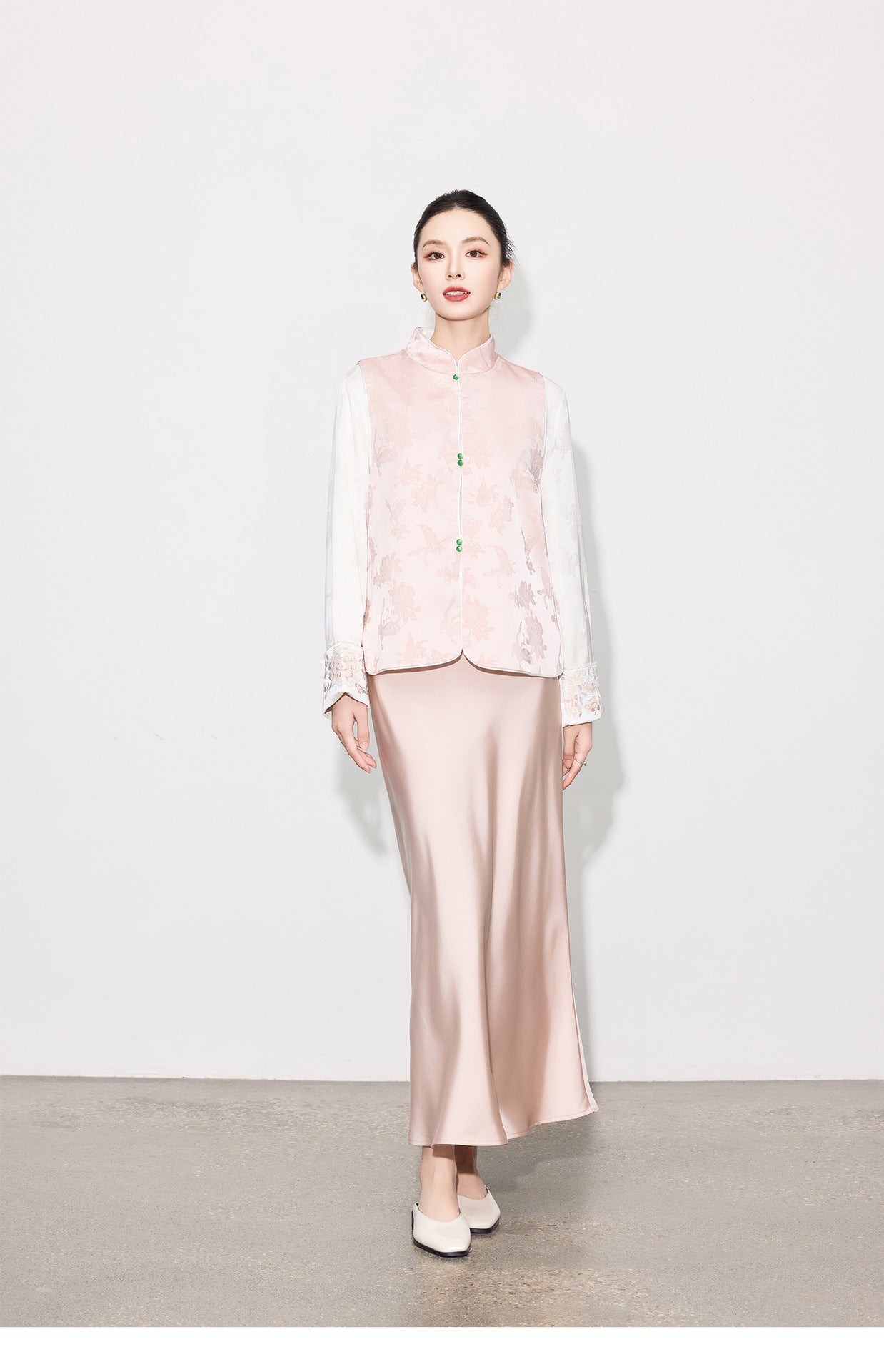 High-End Elegant Jacquard Vest Top for Women