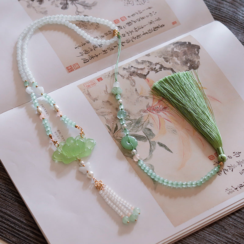 Ancient Costume Hanfu Necklace | Elegant Horse Face Skirt Fresh Jewelry Accessory