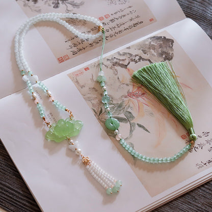 Ancient Costume Hanfu Necklace | Elegant Horse Face Skirt Fresh Jewelry Accessory