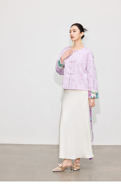 Spring Retro Embroidered Loose Slimming Jacket for Women