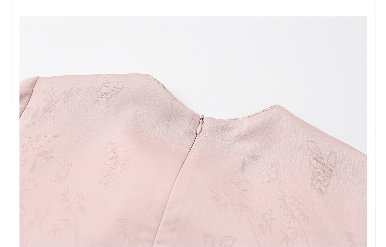 Summer New Chinese Style Embroidered Printed Top and Skirt Set