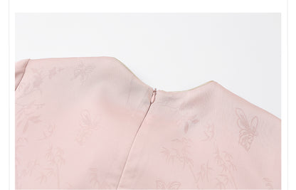 Summer New Chinese Style Embroidered Printed Top and Skirt Set