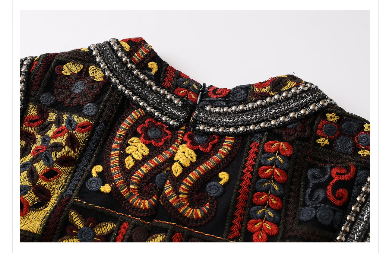 High-End Summer Dress for Women |New Chinese Style Embroidered Long Dress