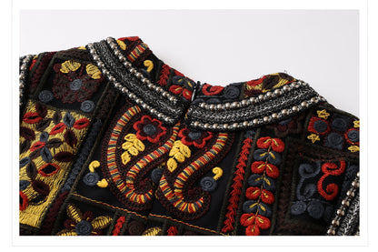 High-End Summer Dress for Women |New Chinese Style Embroidered Long Dress