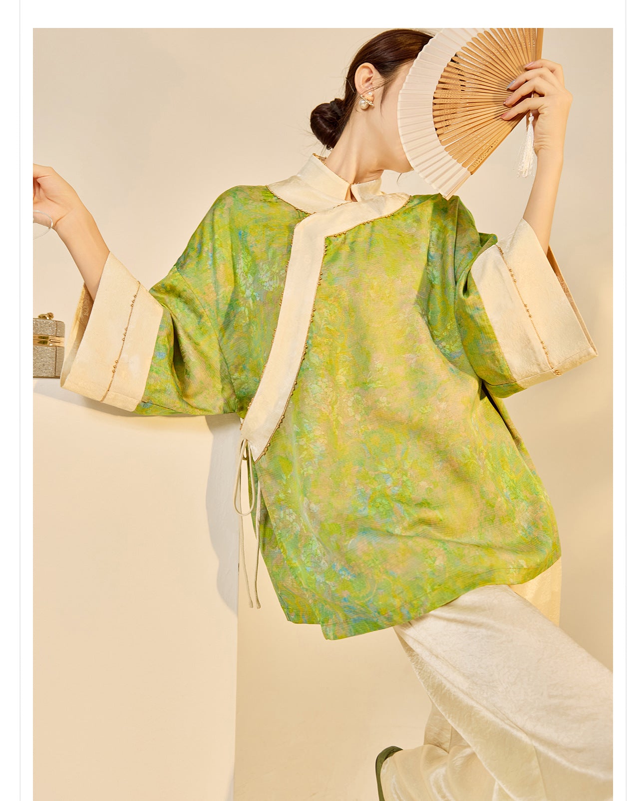 Early Autumn New Chinese Style Silk Lace-Up Short Coat | Retro Thin Top for Women