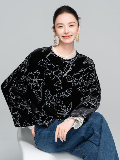 Retro National Style Light Velvet Jacket