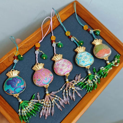 Song Brocade Tassel Pendant Intangible Heritage Car Hanging Charm