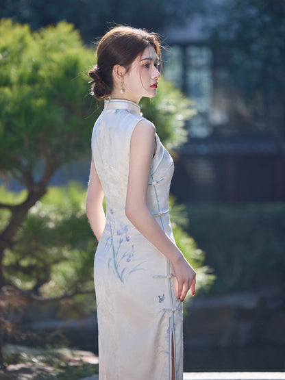New Chinese Sleeveless Cheongsam – Elegant Jiangnan Retro Style