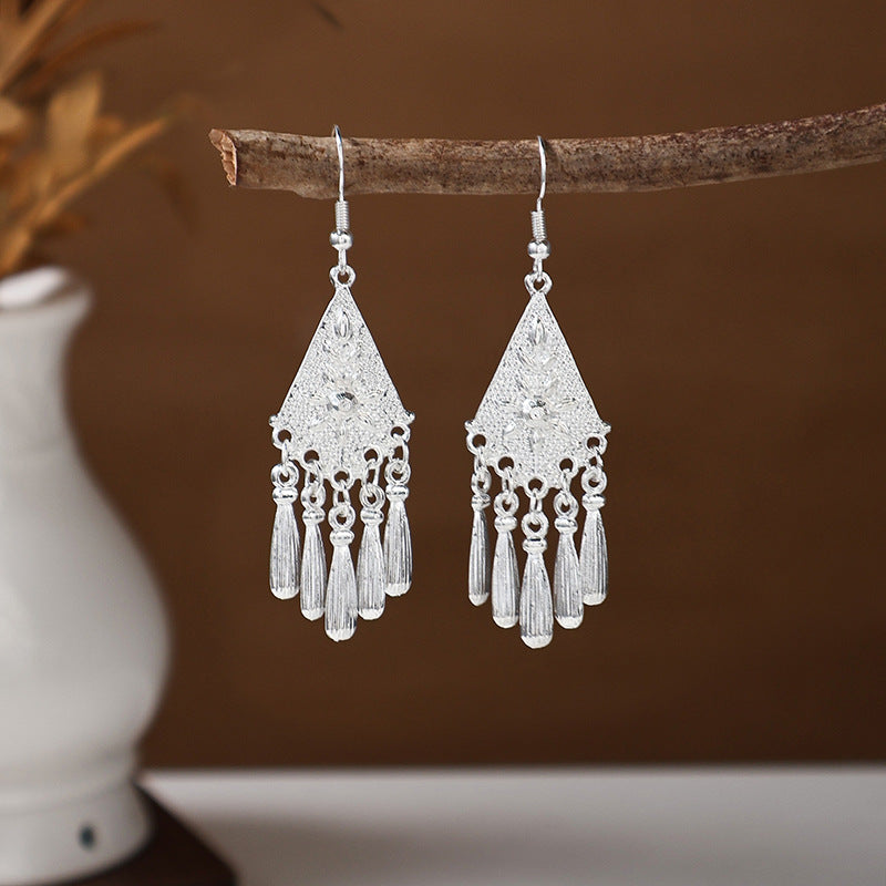 Ancient Style Ethnic Earrings | Elegant Miao Jewelry for Women