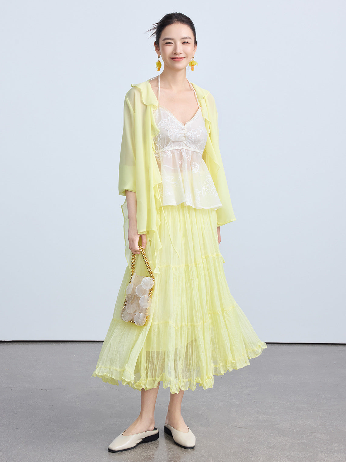 Lightweight Flowing Chinese Style Long Sleeve Top