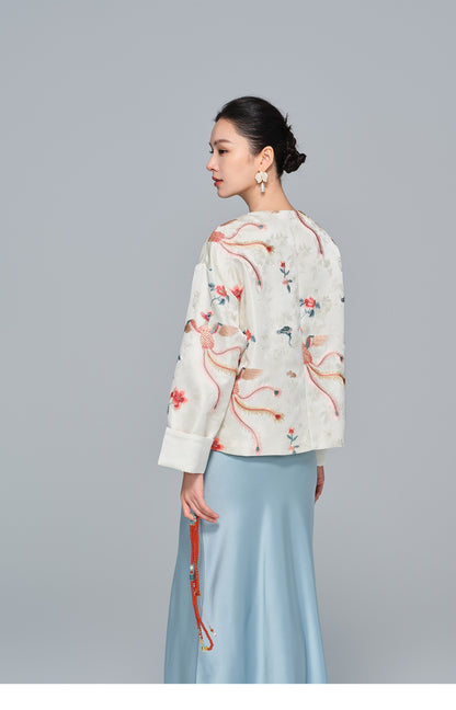 Elegant Loose Embroidered Jacket