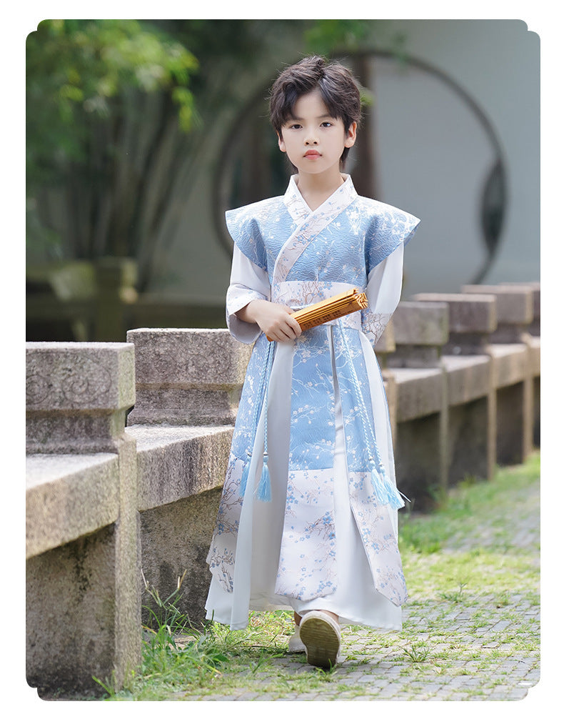 Boys’ Winter Hanfu | New Ancient Chinese Style Tang Suit Long Sleeve
