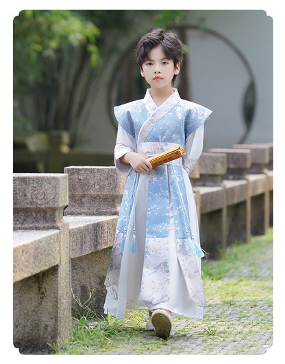Boys’ Winter Hanfu | New Ancient Chinese Style Tang Suit Long Sleeve