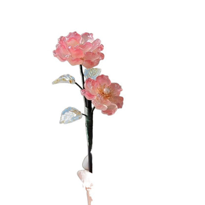 Ethnic Style Ancient Wooden Flower Hairpin High End Retro Hair Accessory