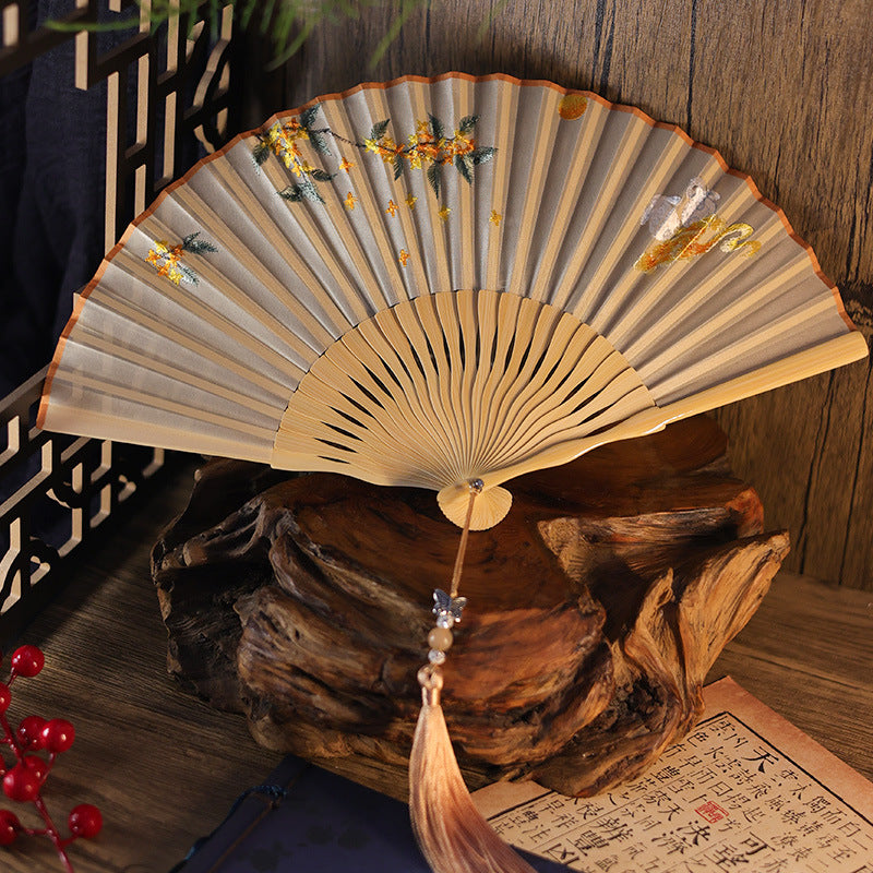 Ancient Style Suzhou Embroidered Fan — Portable Chinese Style Fan