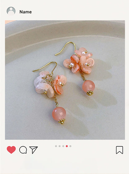 Ancient Style Orange Blossom Earrings | Elegant Trendy Chinese Style Jewelry