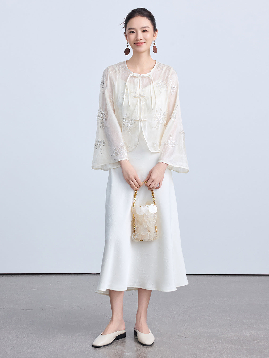 Elegant Sheer Embroidered Top