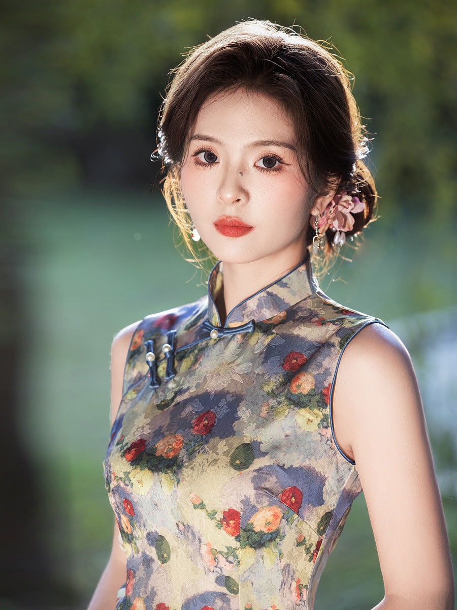 New Chinese Style Qipao – High-End Women's Daily Long Dress