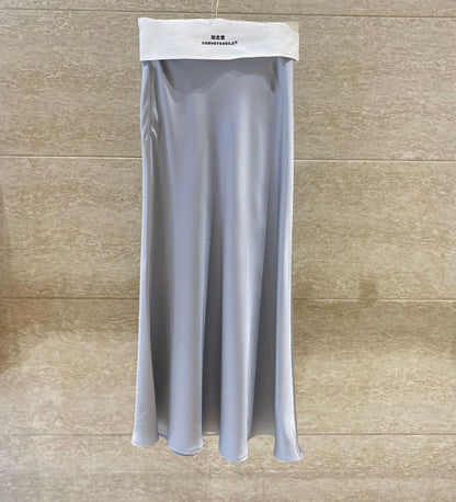 Chic High-End Acetate Midi Mermaid Skirt