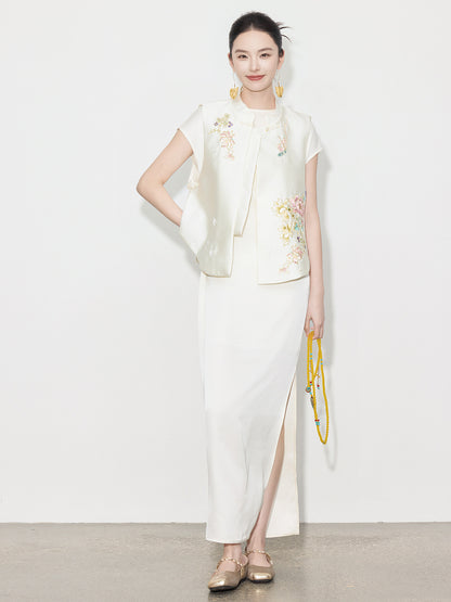 Elegant Chinese Style Design Sense Vest Top