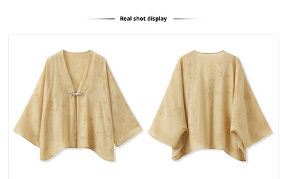 Elegant New Chinese Style High-End Women's Long Sleeve Loose Coat