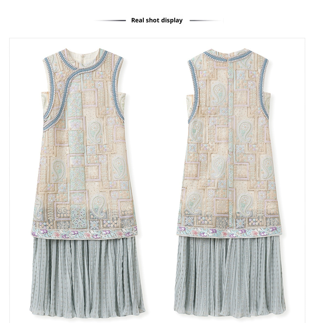 High-End Summer Dress for Women |New Chinese Style Embroidered Long Dress