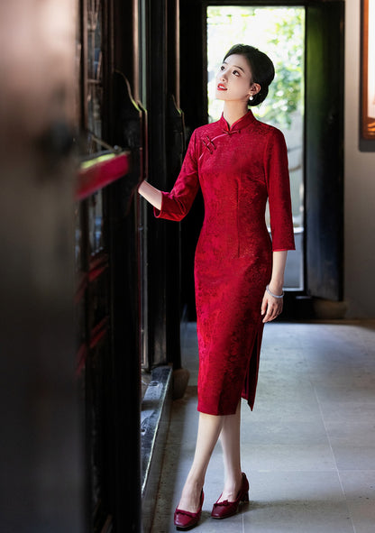 Retro Republic of China Style Qipao – Toasting & Family Occasion Dress
