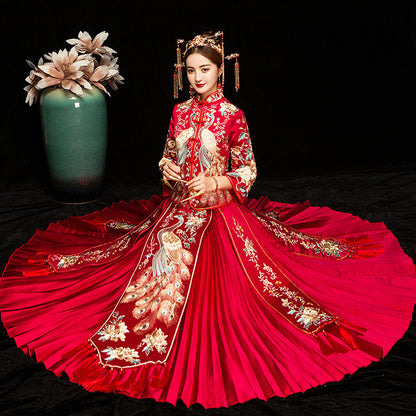 Chinese Wedding Xiuhe Dress Bride & Groom Plus Size Set