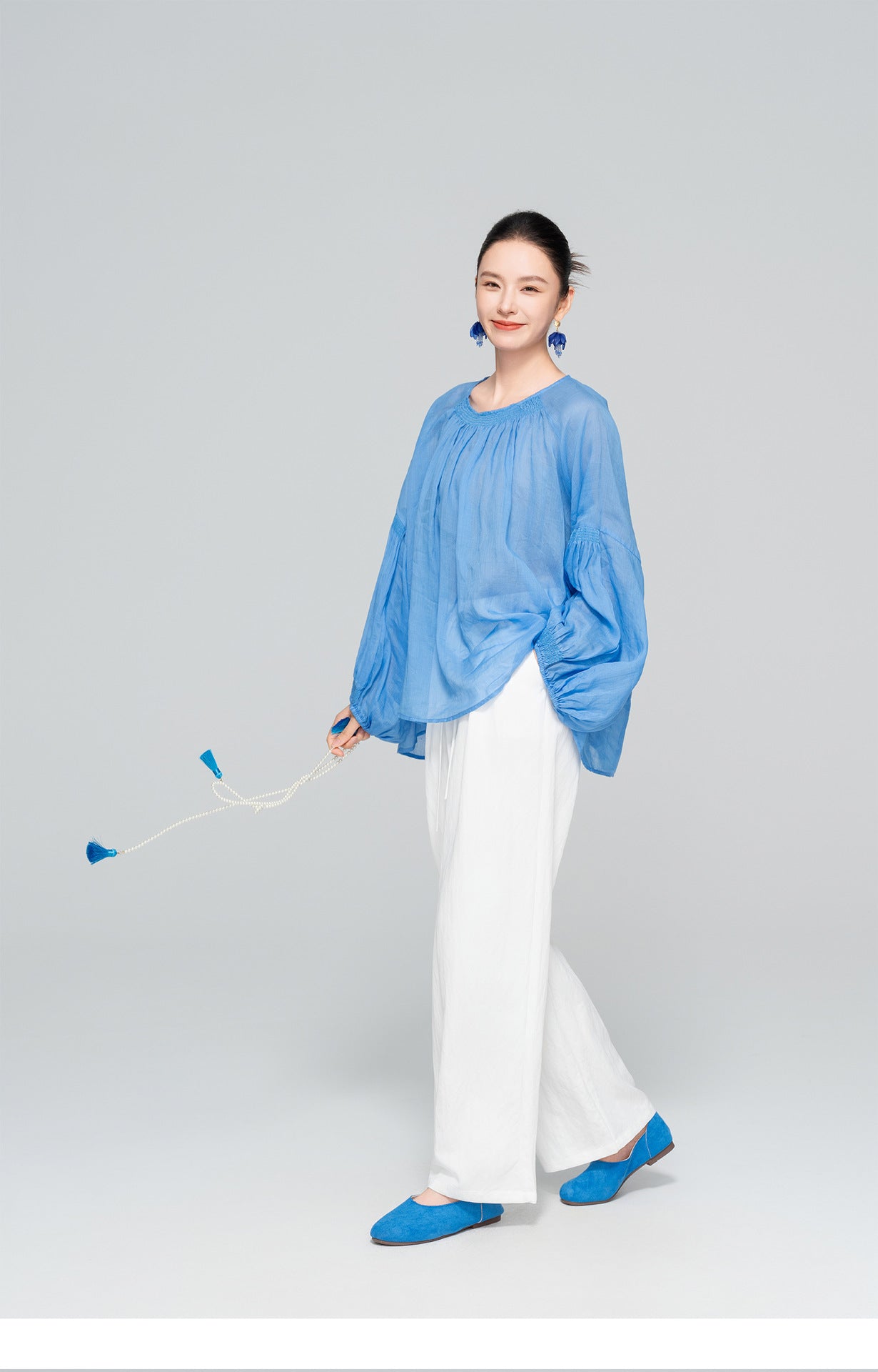High-End Linen Casual Plus Size Women's Shirt