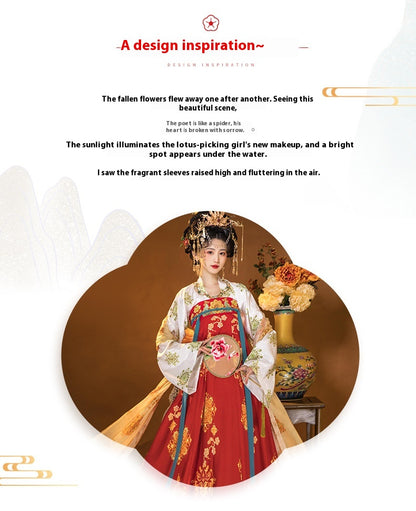 Oriental Ancient Hanfu Set — Spring Flowing Hezi Skirt Outfit