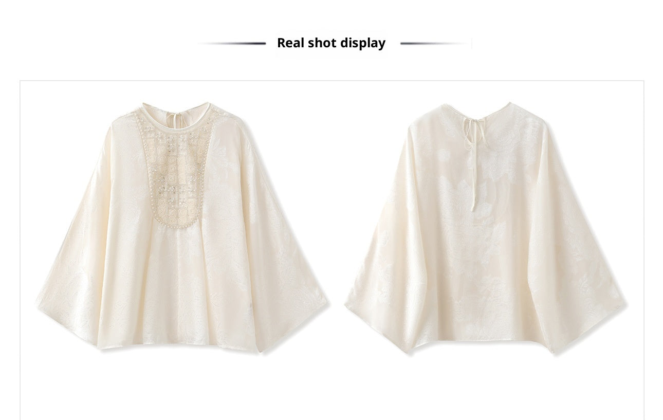 New Chinese Style Beaded Embroidered High-End Blouse for Women