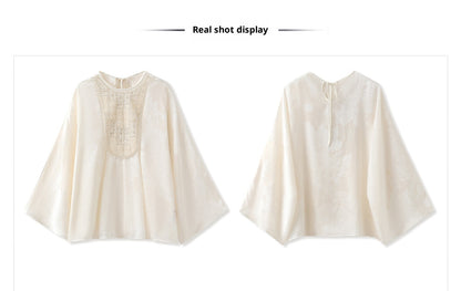 New Chinese Style Beaded Embroidered High-End Blouse for Women