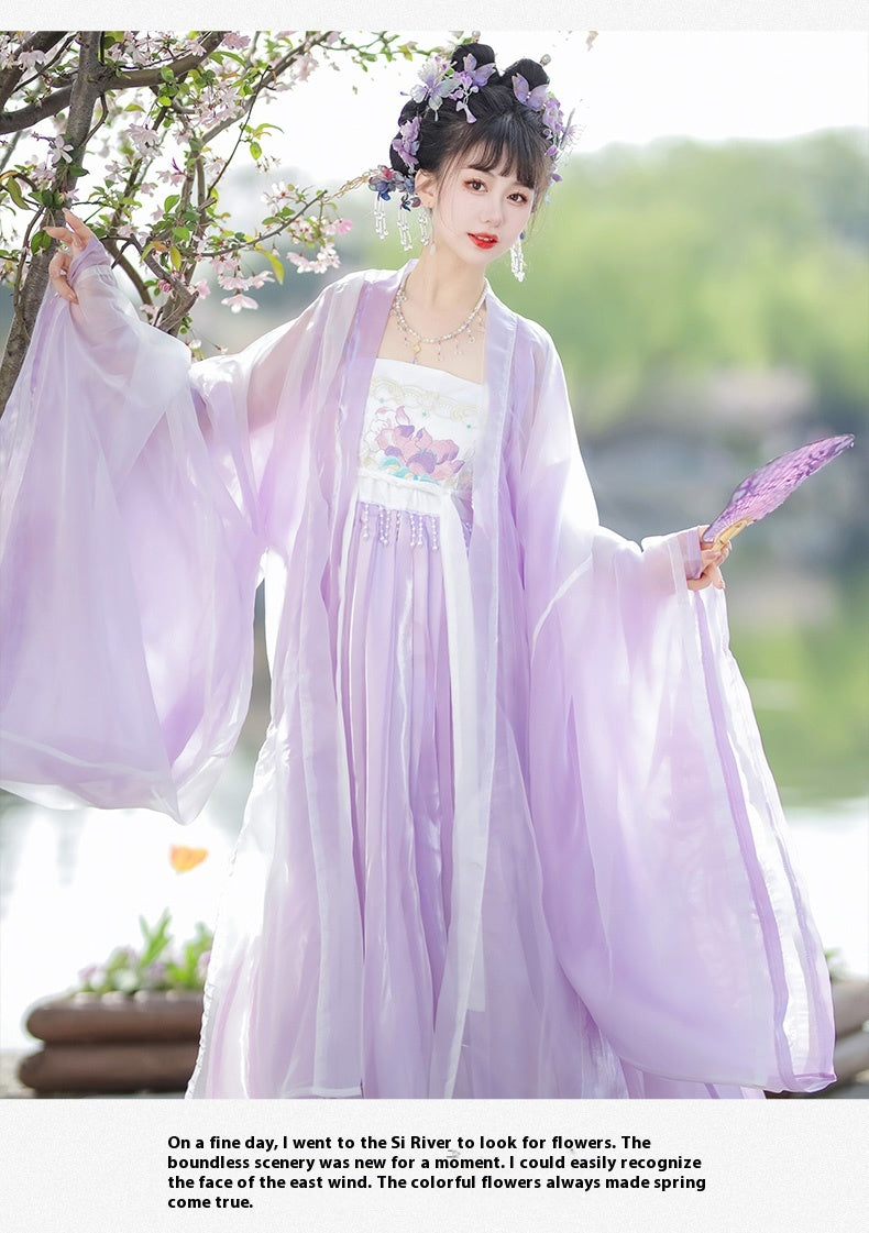 Oriental Ancient Hanfu — Restored Fairy Purple Spring Summer Set